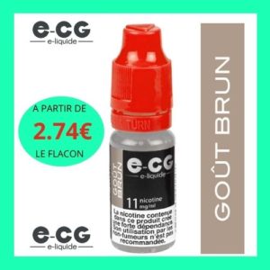 e-liquide e-cg brun