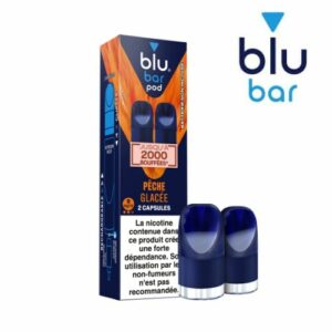 Capsules Blu Bar Pods Pêche Glacée 9mg/ml