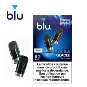 Blu 2.0 Recharges Myrtille Glacée (Pack de 2) Saveur Optimisée