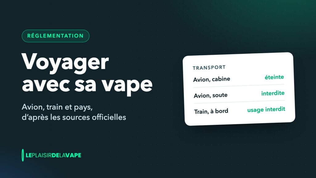 Carte des règles de transport : cigarette électronique éteinte en cabine, interdite en soute, usage interdit à bord du train