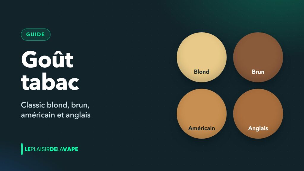Quatre pastilles aux teintes de tabac blond, brun, américain et anglais